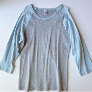 American Apparel long sleeve baseball tee